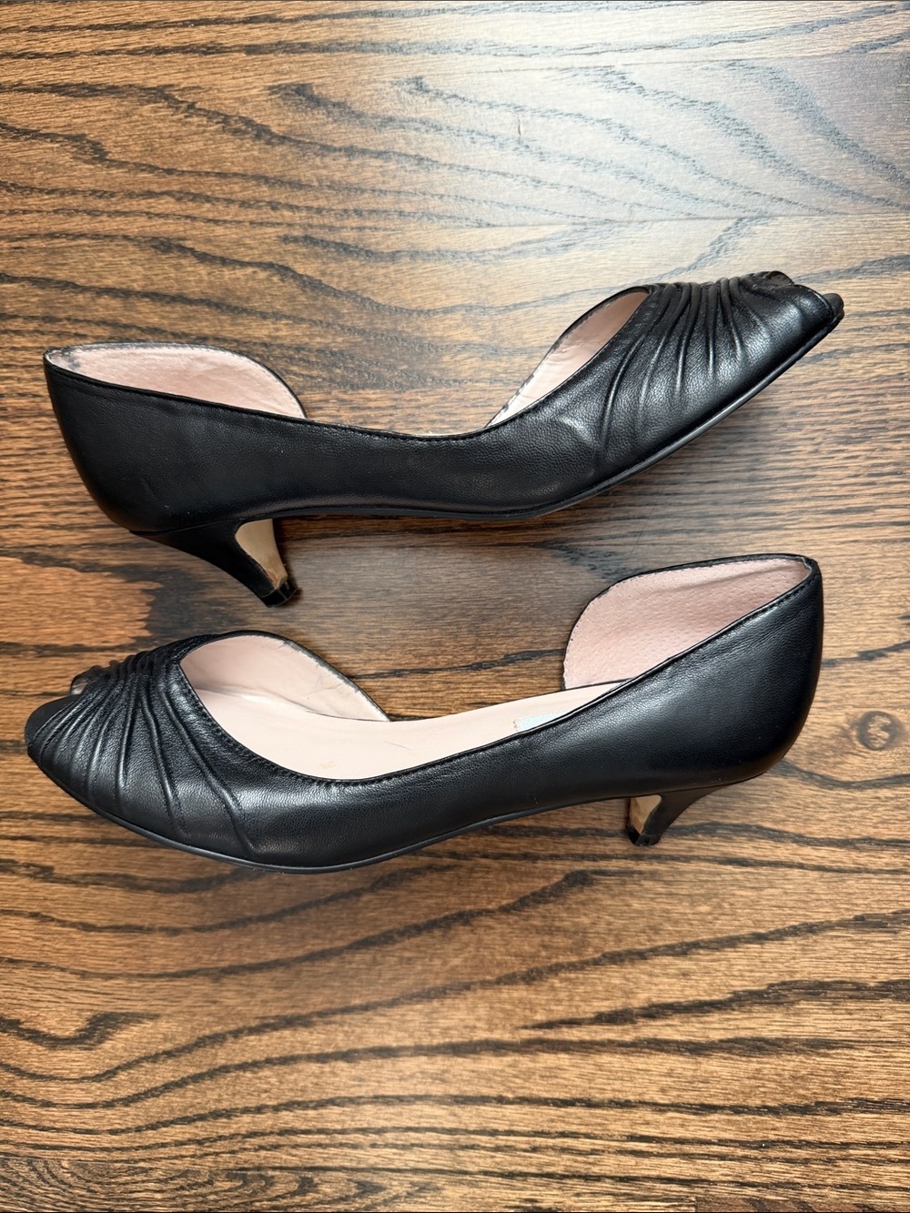 Steve Madden Black Peep-Toe D'Orsay Heels - size 7